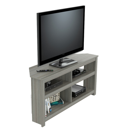 Inval Corner TV Stand 50 in. W Smoked Oak Fits TVs Up to 50 in. with Cable Management MTV-17019